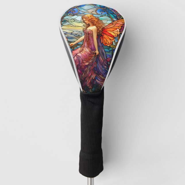 Tiffany Style Stained Glass Magical Fairy Golf Head Cover (Front)