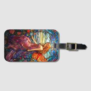 Tiffany Style Stained Glass Magical Fairy Luggage Tag