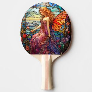 Tiffany Style Stained Glass Magical Fairy Ping Pong Paddle