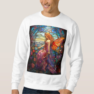 Tiffany Style Stained Glass Magical Fairy Sweatshirt