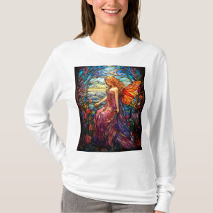 Tiffany Style Stained Glass Magical Fairy T-Shirt