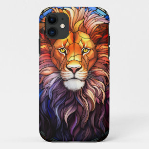 Tiffany-Style Stained Glass Majestic Lion iPhone 11 Case