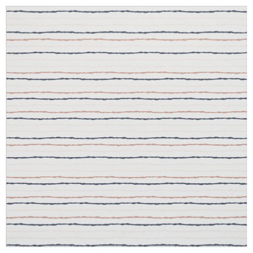 Tiffany Styles Rose Gold & Navy Striped Pattern Fabric