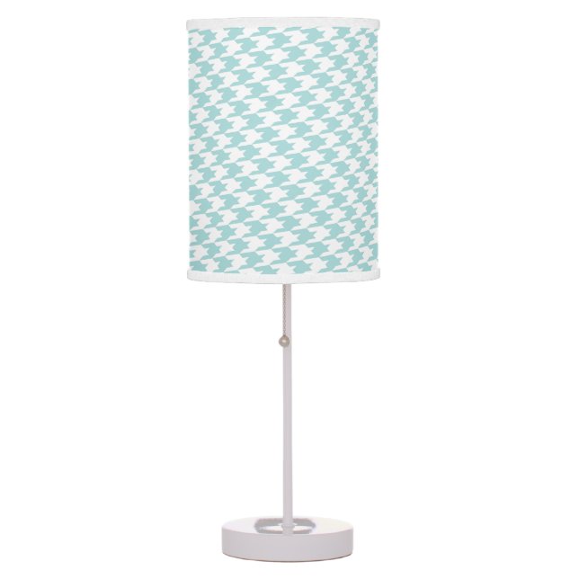 Tiffany & White Houndstooth Pattern Table Lamp (Front)