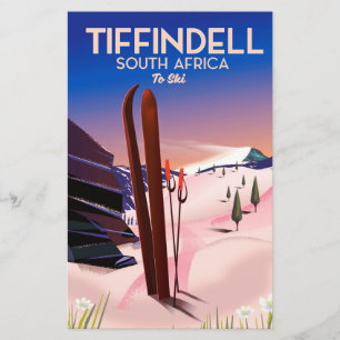 Tiffindell South Africa Ski poster Stationery