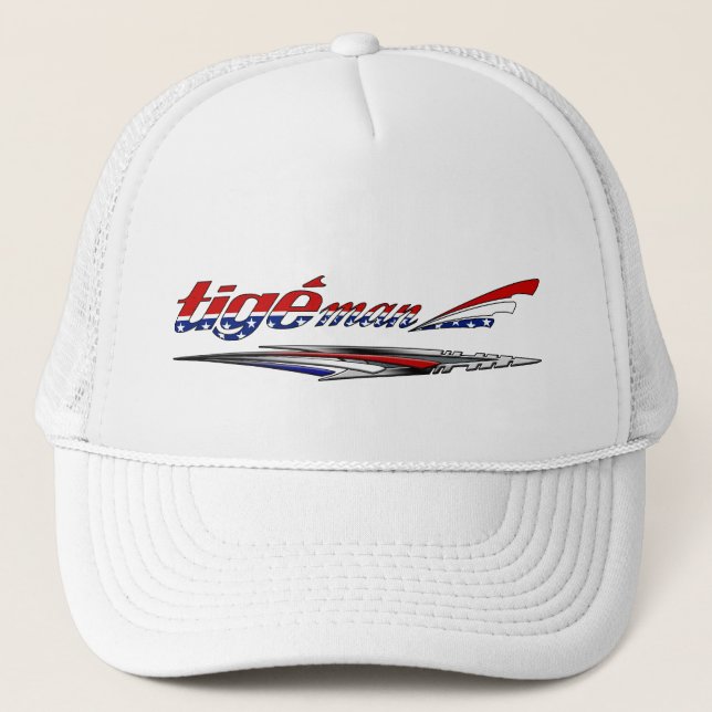 Tige Man July 4th Red White and Blue Hat (Front)