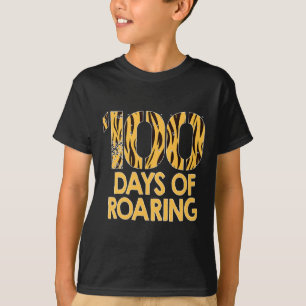Tiger 100 Days Roaring Fun 100th Day Of School  T-Shirt
