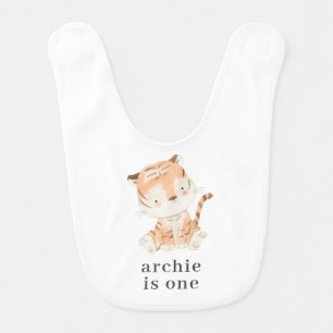 Tiger 1st Birthday Baby Bib