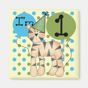 Tiger 1st Birthday T-shirts and Gifts Magnet