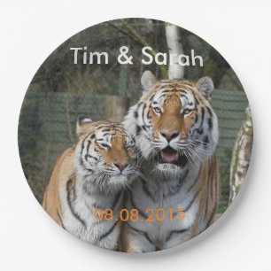 Tiger_2015_0401 + Wedding date Paper Plates