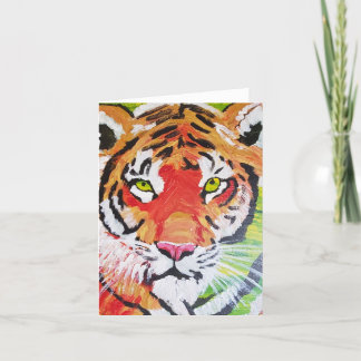 Tiger (2019) - small - 4" x 5.6" - vertical thank you card