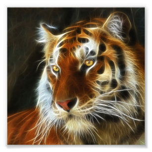 Tiger 3D Art Board Print for Sale by KROKOTON