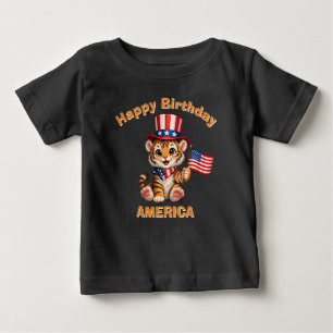 Tiger (5n) Patriotic Kid T-Shirt