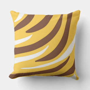 tiger abstract art throw pillow