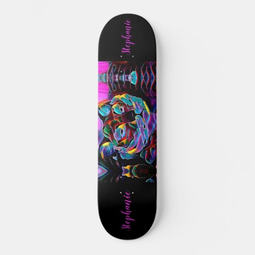 Tiger Abstract Girls Personalized Skateboard