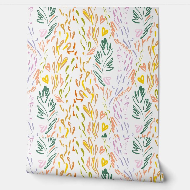 Tiger abstract scribbles  wallpaper  (Unrolling)