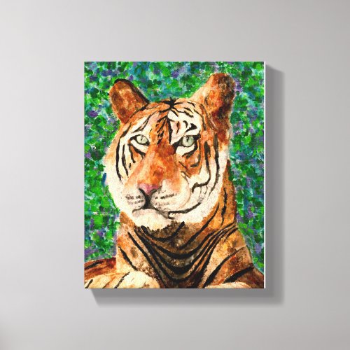 Tiger Acrylic Painting Canvas Print
