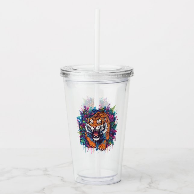 Tiger Acrylic Tumbler (Front)