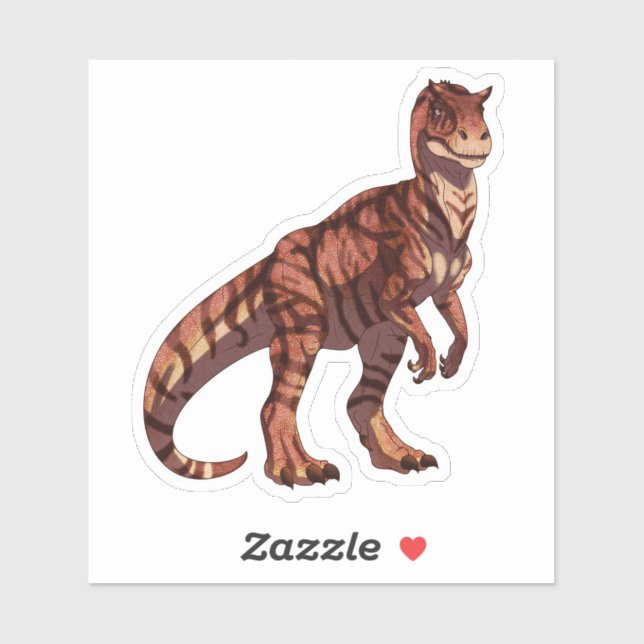 Tiger Allosaurus Sticker (Sheet)