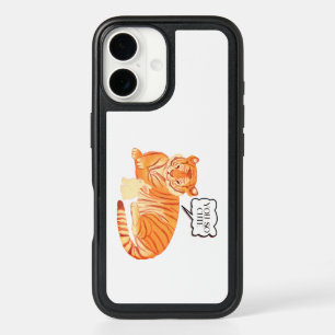 Tiger and Bunny Friendship – Cute Animal Illustra iPhone 16 Case
