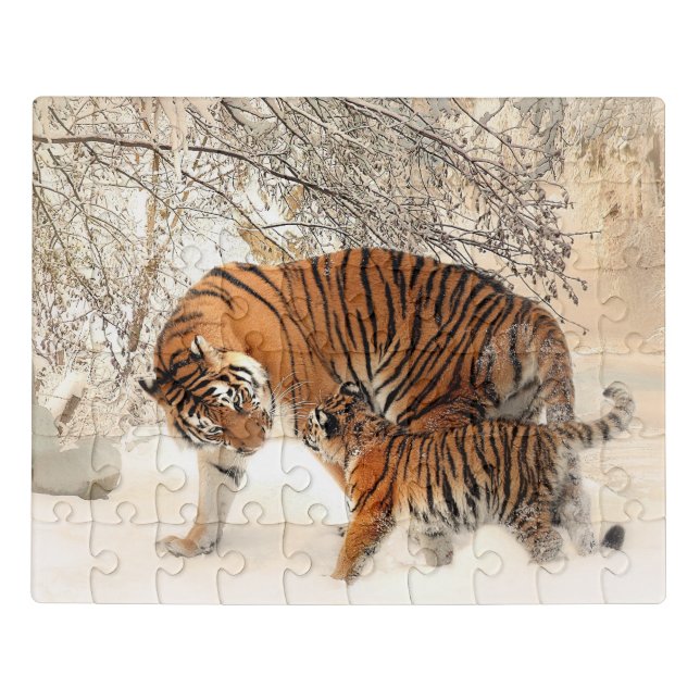 Tiger and cub jigsaw puzzle (Puzzle Horizontal)