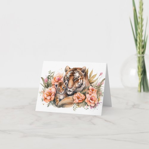 Tiger and Cub Mothers Day Card