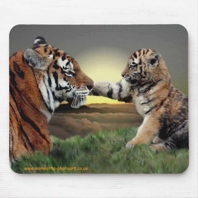 Tiger and Cub Mousemat Mouse Pad (Front)