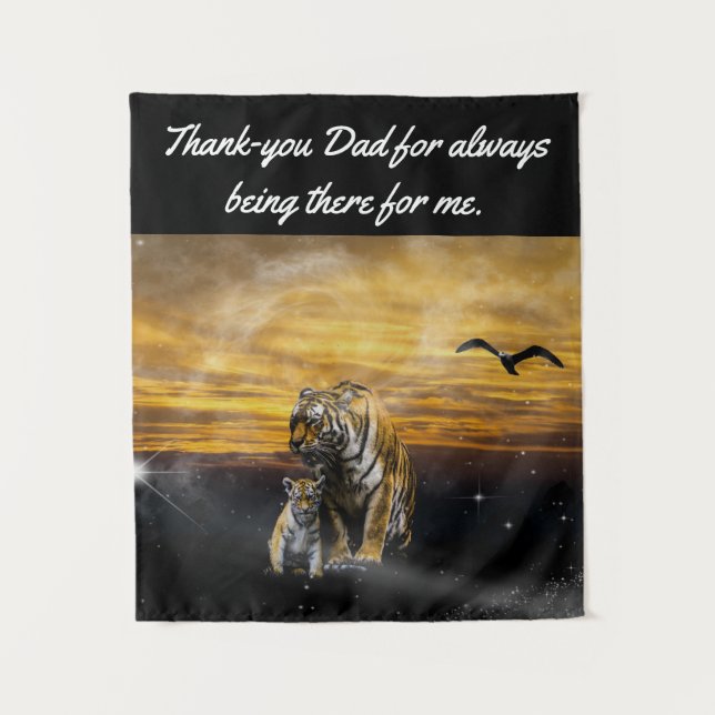 Tiger And Cub Tapestry (Front)