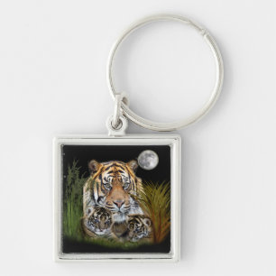 Tiger and Cubs Keychain