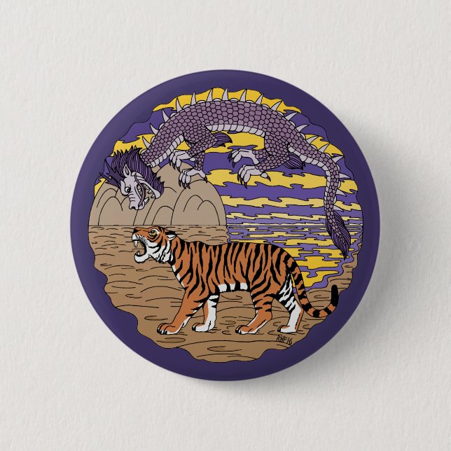Tiger and Dragon Button (Front)