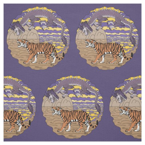 Tiger and Dragon Fabric