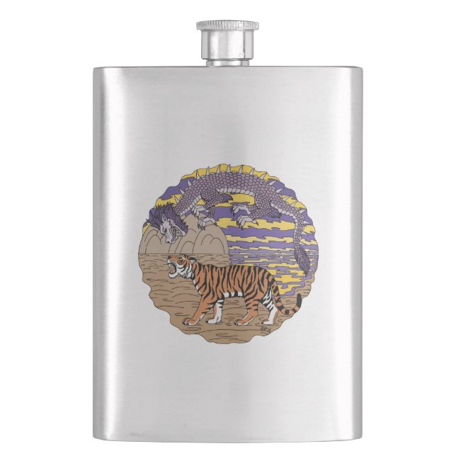 Tiger and Dragon Flask (Front)