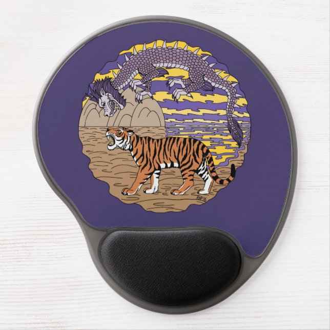 Tiger and Dragon Gel Mouse Pad (Front)