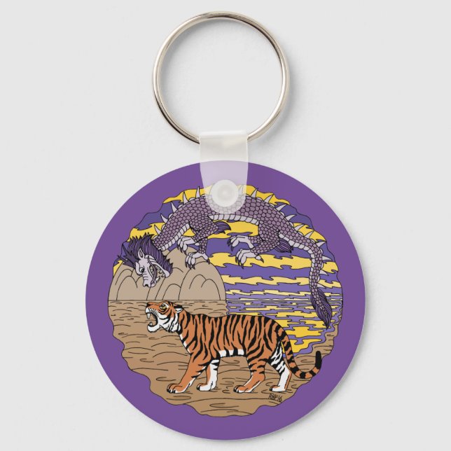 Tiger and Dragon Keychain (Front)