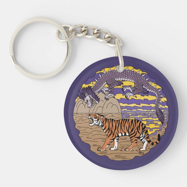 Tiger and Dragon Keychain (Front)