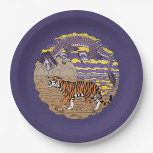 Tiger and Dragon Paper Plates