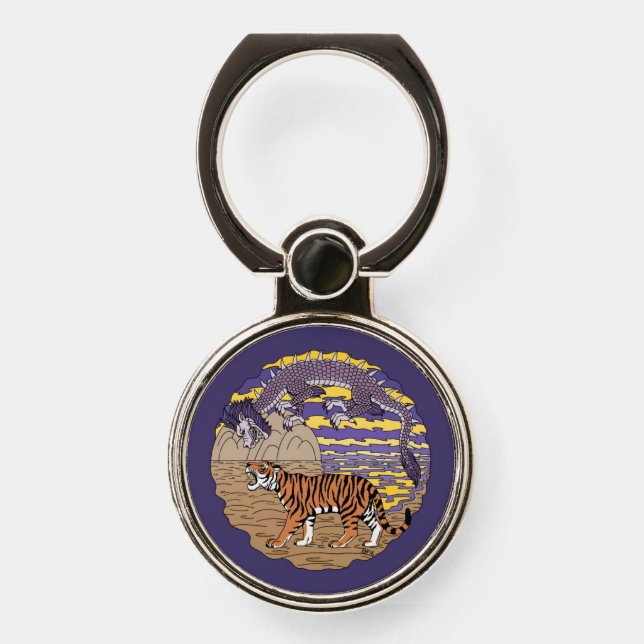Tiger and Dragon Phone Ring Stand (Front)
