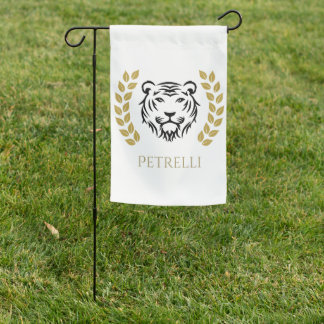 Tiger and Laurels Garden Flag