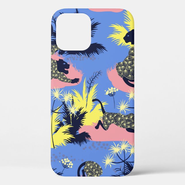 Tiger and leopard pattern geometric style design Case-Mate iPhone case (Back)