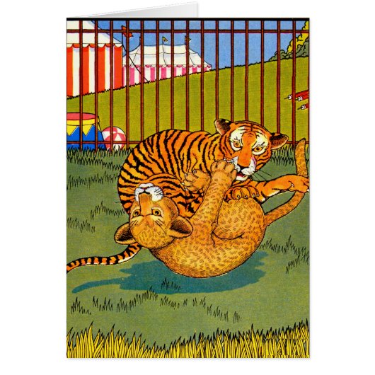 tiger and leopard wrestling cards (Front)