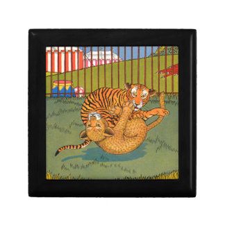 tiger and leopard wrestling jewelry box