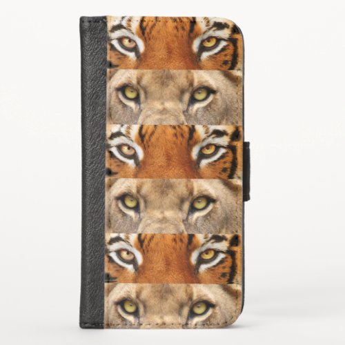 Tiger and Lion eyes Photo iPhone X Wallet Case