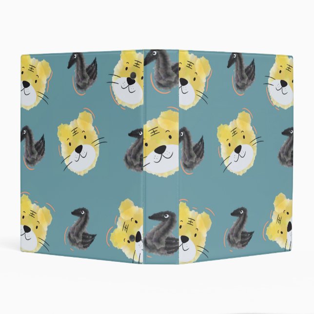 Tiger and Magpie Mini Binder (Background)