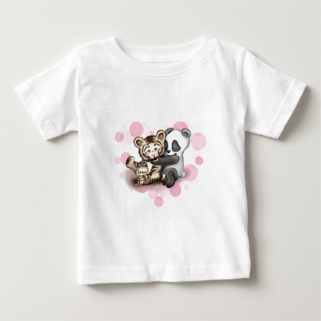 Tiger and Panda Baby T-Shirt (Front)