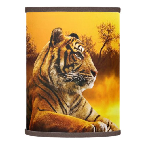 Tiger and Sunset Lamp Shade