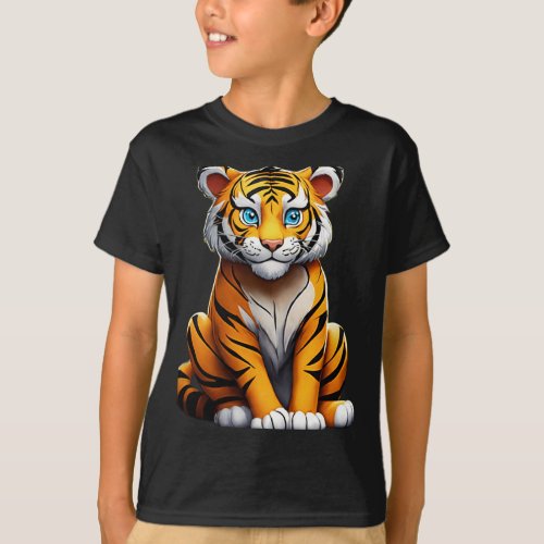 Tiger and Superhero Team_Up T_Shirt