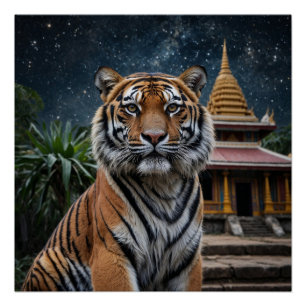 Tiger and Temple Poster