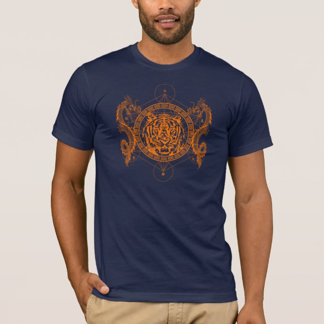 Tiger and Twin Dragons T-Shirt (Front)