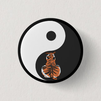 Tiger and Yin Yang Button