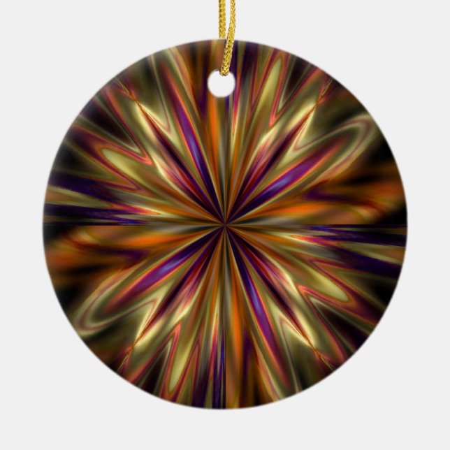 Tiger Anemone Ceramic Ornament (Front)